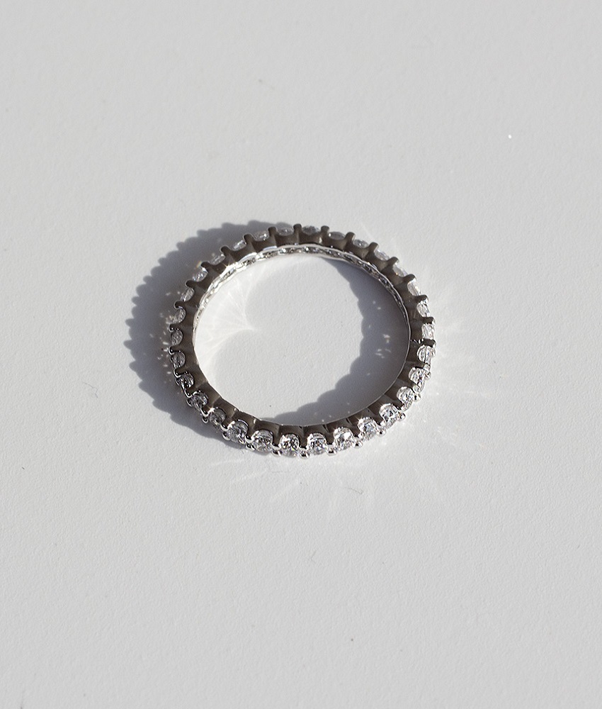 レル 2mm キュービック ガードリング テニス 指輪